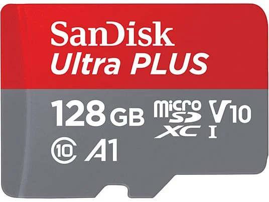 Tarjeta Micro SDXC - SanDisk Ultra PLUS, 150 MB/s, UHS-I, V10, A1, C10, Adaptador SD, Multicolor