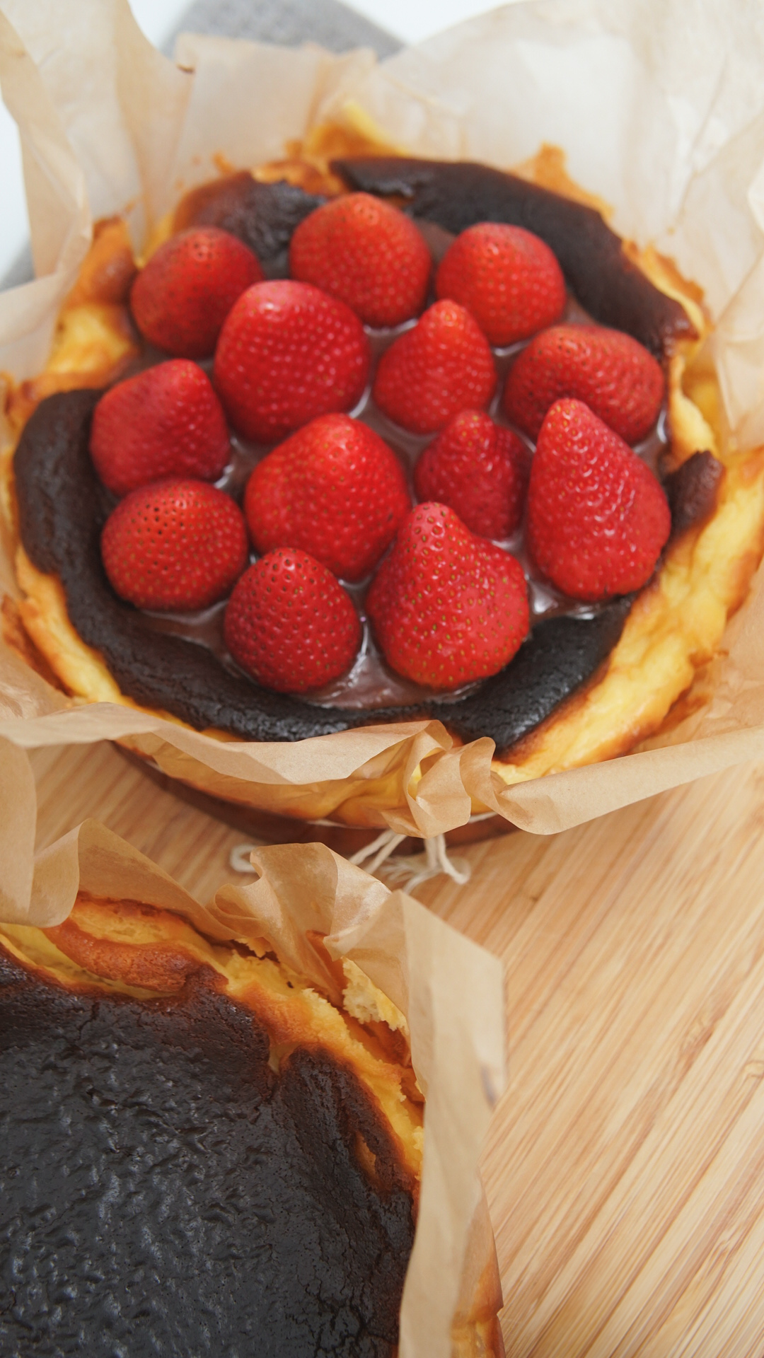 Strawberry Basque Cheesecake