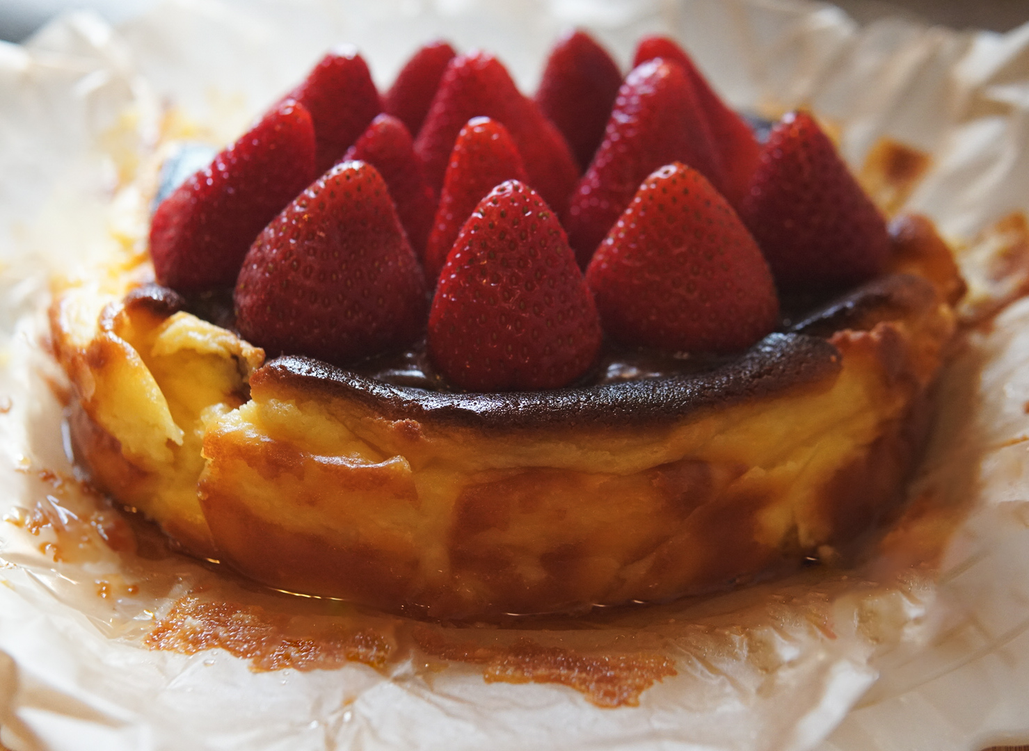 Strawberry Basque Cheesecake