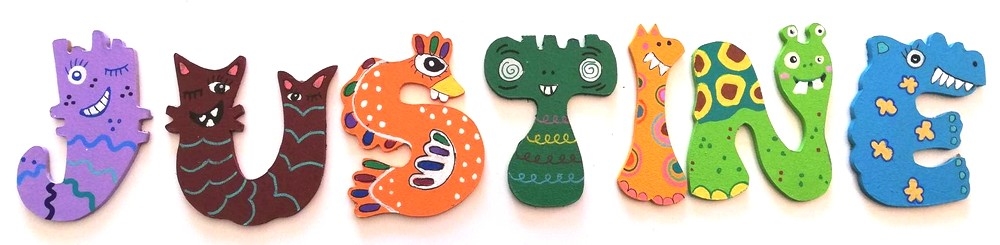 Lettre en bois thème Monstre 'T'