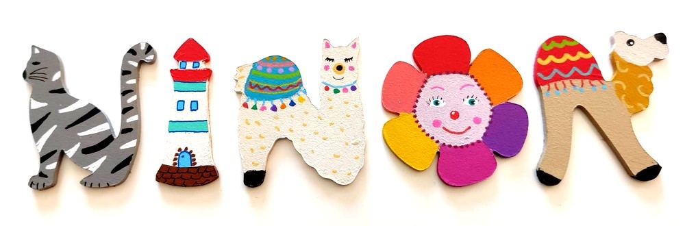 Lettre en bois 'N' dromadaire