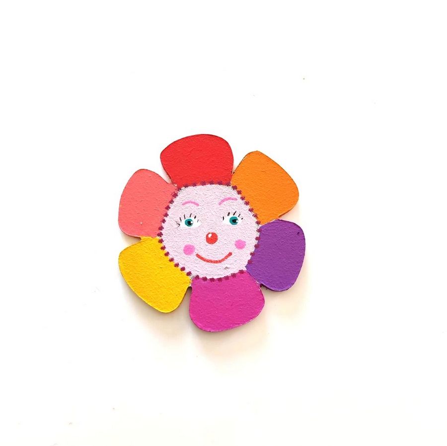 Lettre en bois 'O' fleur