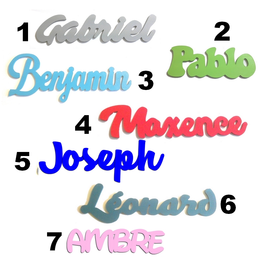 Prénoms en bois personnalisés