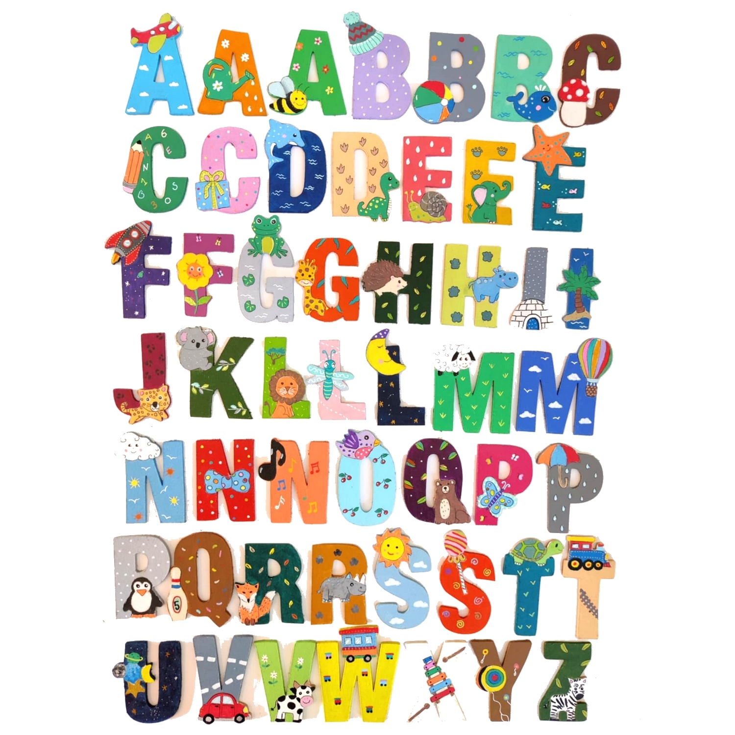 Lettre en bois pédagogique N comme Nuage