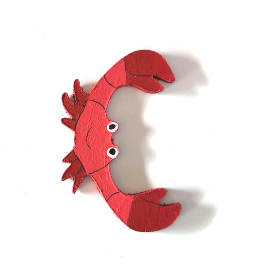 Lettre en bois C pirate