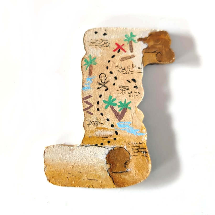 Lettre en bois S pirate