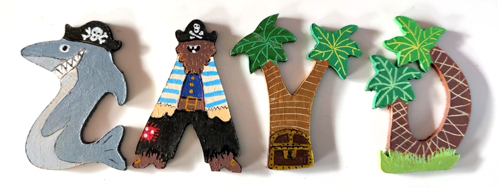 Lettre en bois Y pirate