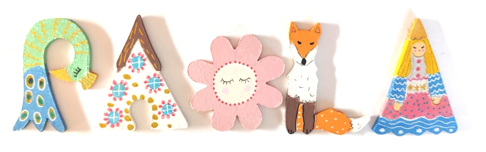 Lettre en bois féerie L renard