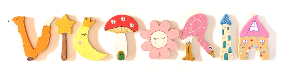 Lettre en bois féerie T champignon