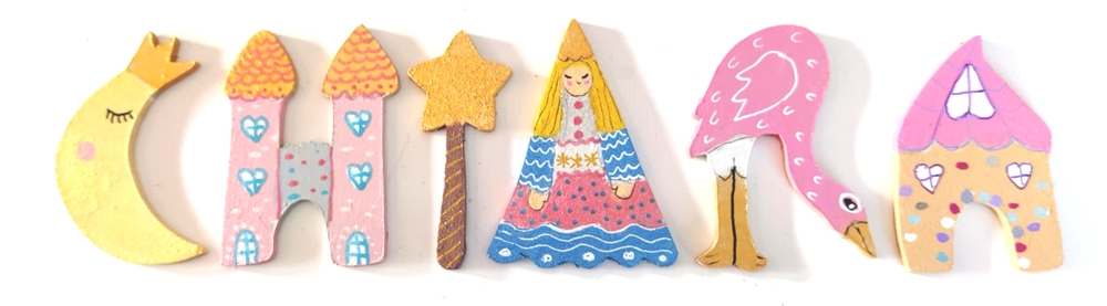 Lettre en bois féerie H château