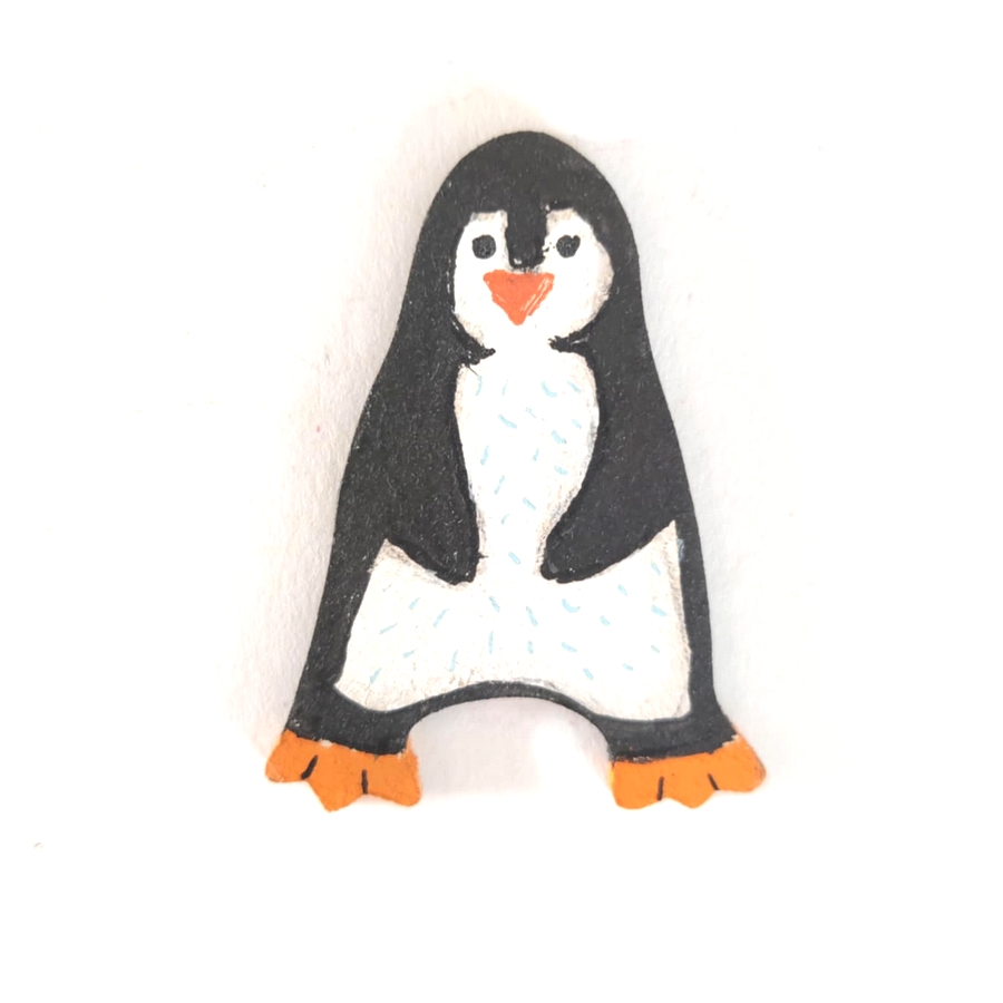 Lettre en bois banquise A pingouin