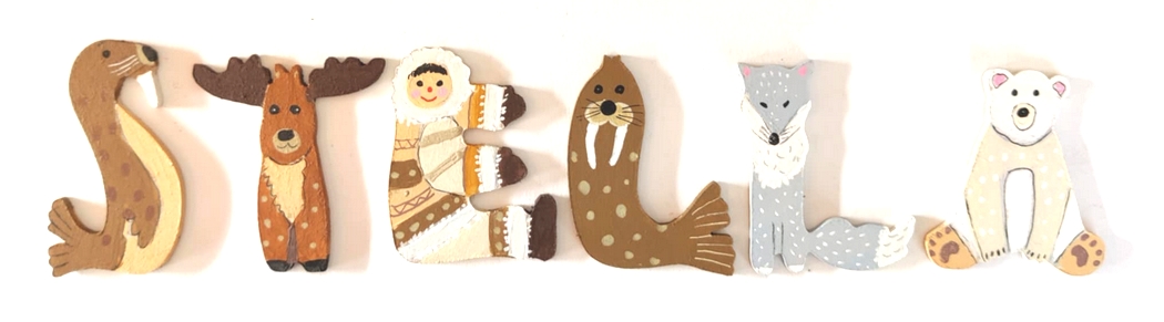 Lettre en bois banquise S morse