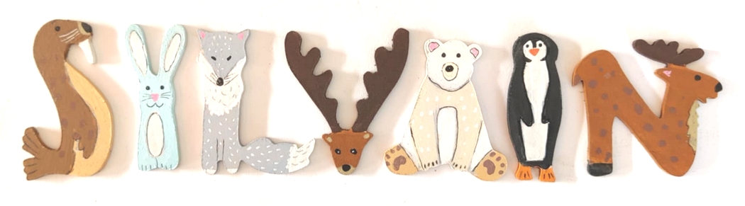 Lettre en bois banquise S morse