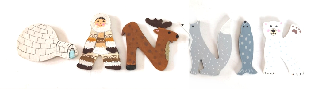 Lettre en bois banquise Q igloo