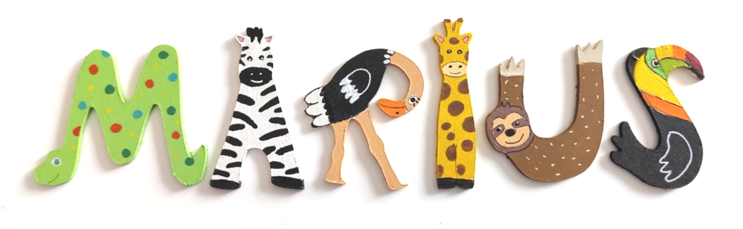 Lettre en bois savane S toucan