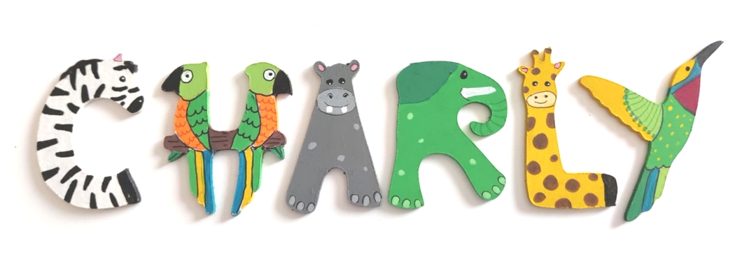 Lettre en bois savane Y colibri