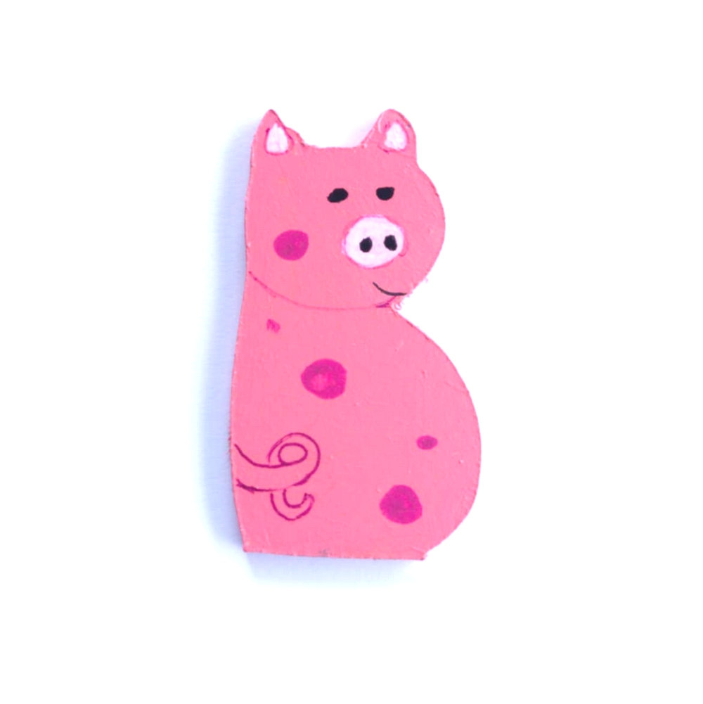 Lettre en bois la ferme B cochon