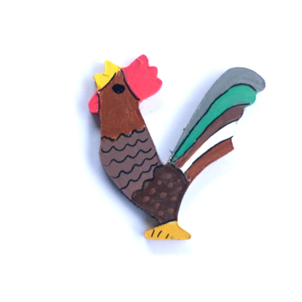 Lettre en bois la ferme V coq