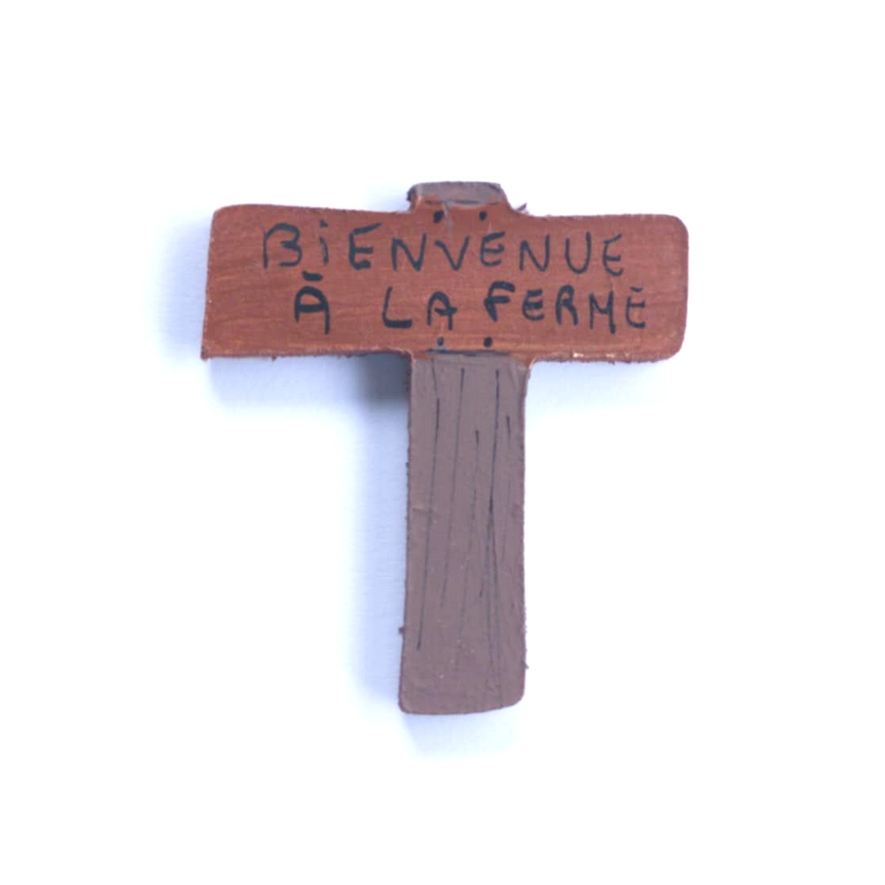 Lettre en bois la ferme T pancarte