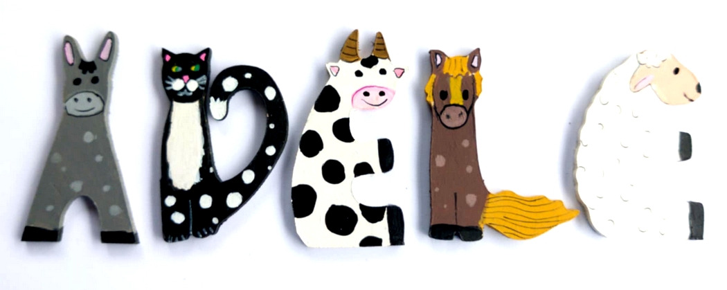 Lettre en bois la ferme E vache