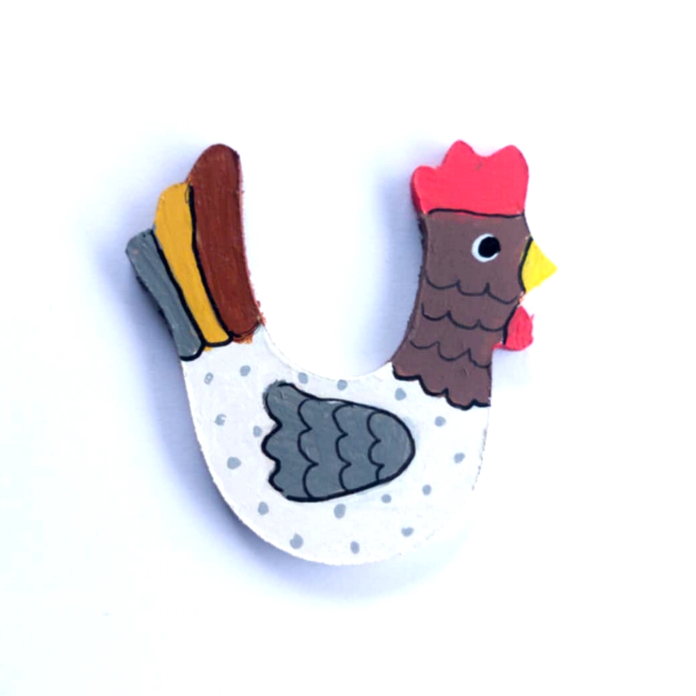 Lettre en bois la ferme U poule