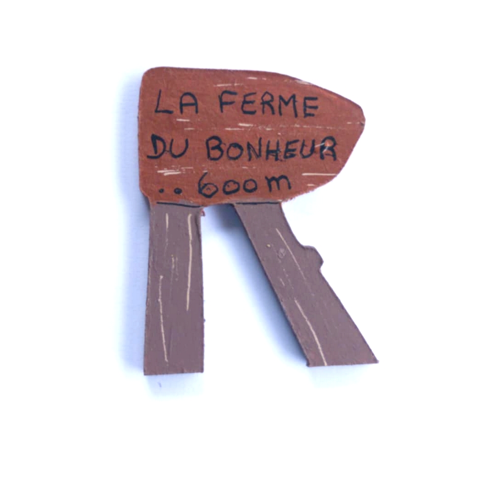 Lettre en bois la ferme R pancarte