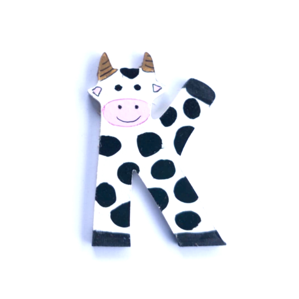 Lettre en bois la ferme K vache