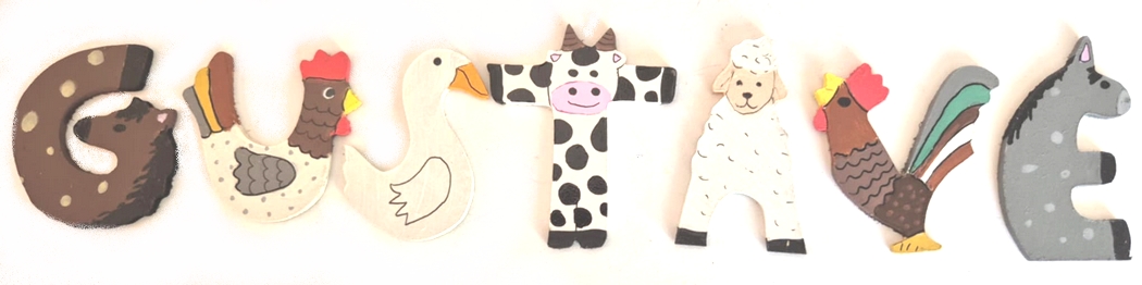 Lettre en bois la ferme A mouton