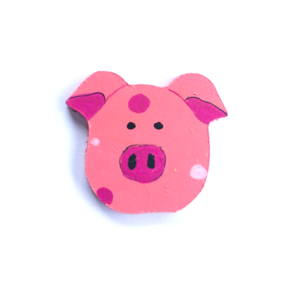 Lettre en bois la ferme 0 cochon