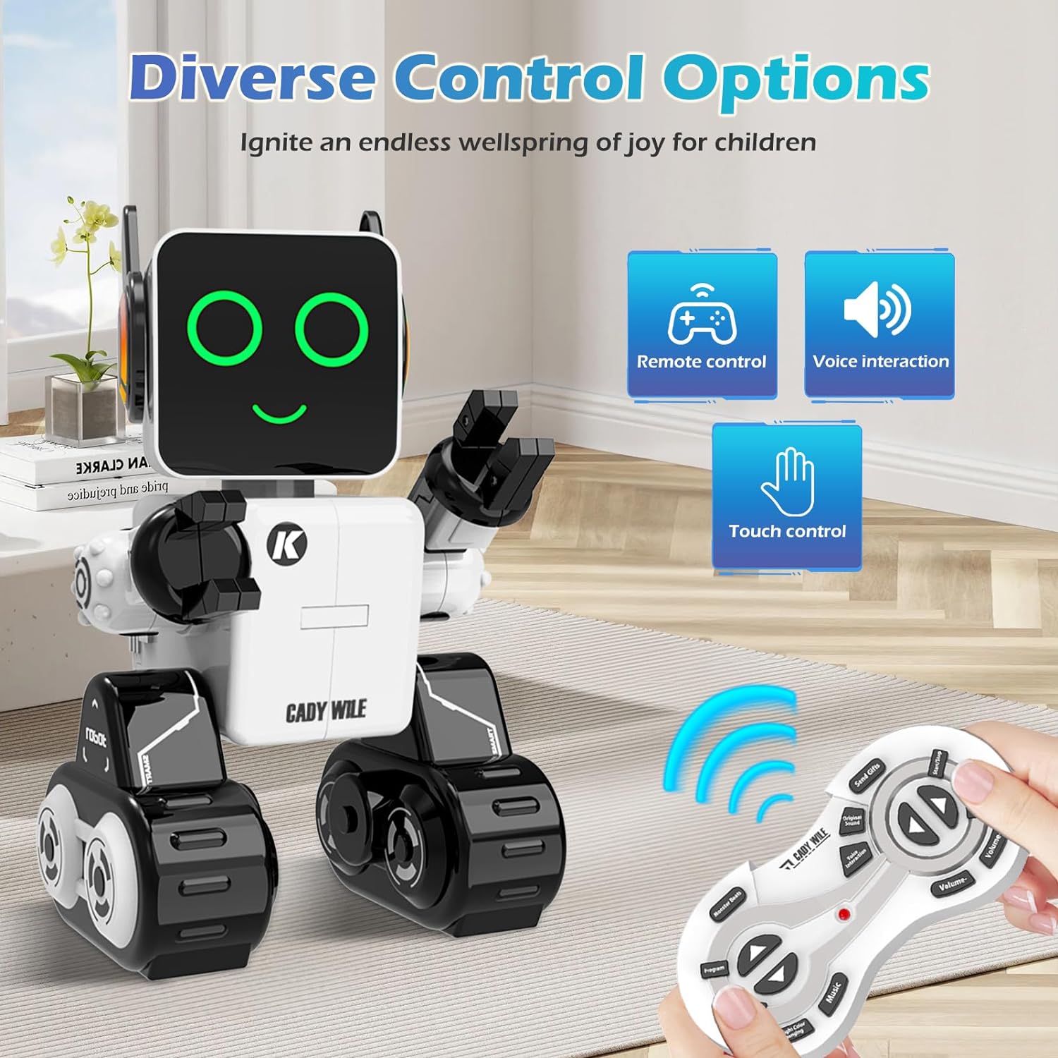 HBUDS Rechargeable RC Robot Toy for Kids 
