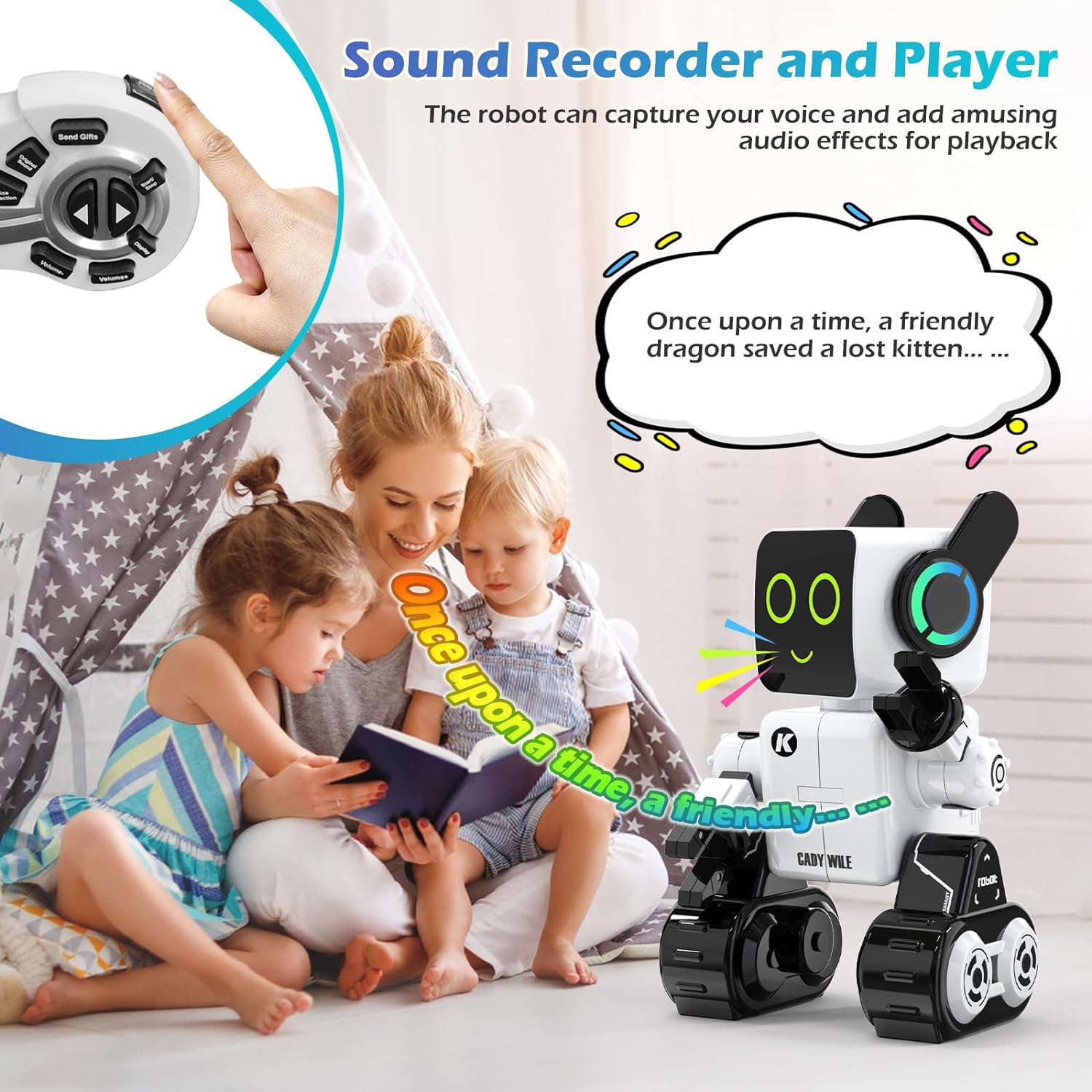 HBUDS Rechargeable RC Robot Toy for Kids 