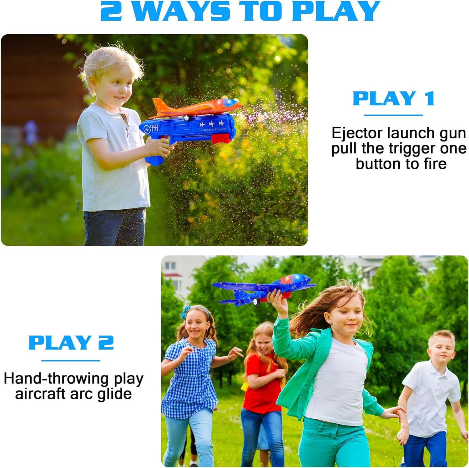 3 Pack Airplane Launcher Toys Glider