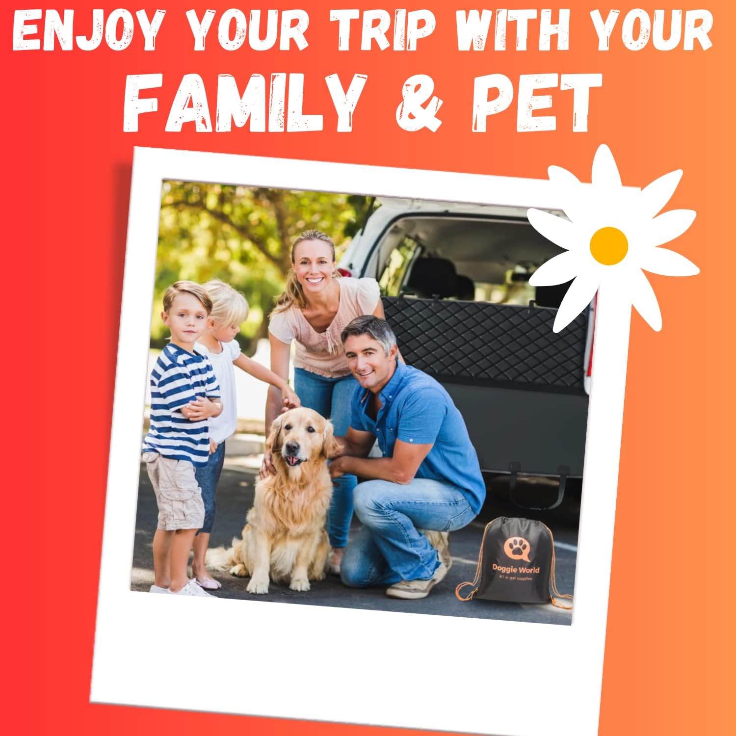 Dog Car Seat Cover for Back Seat for Cars & SUVs 