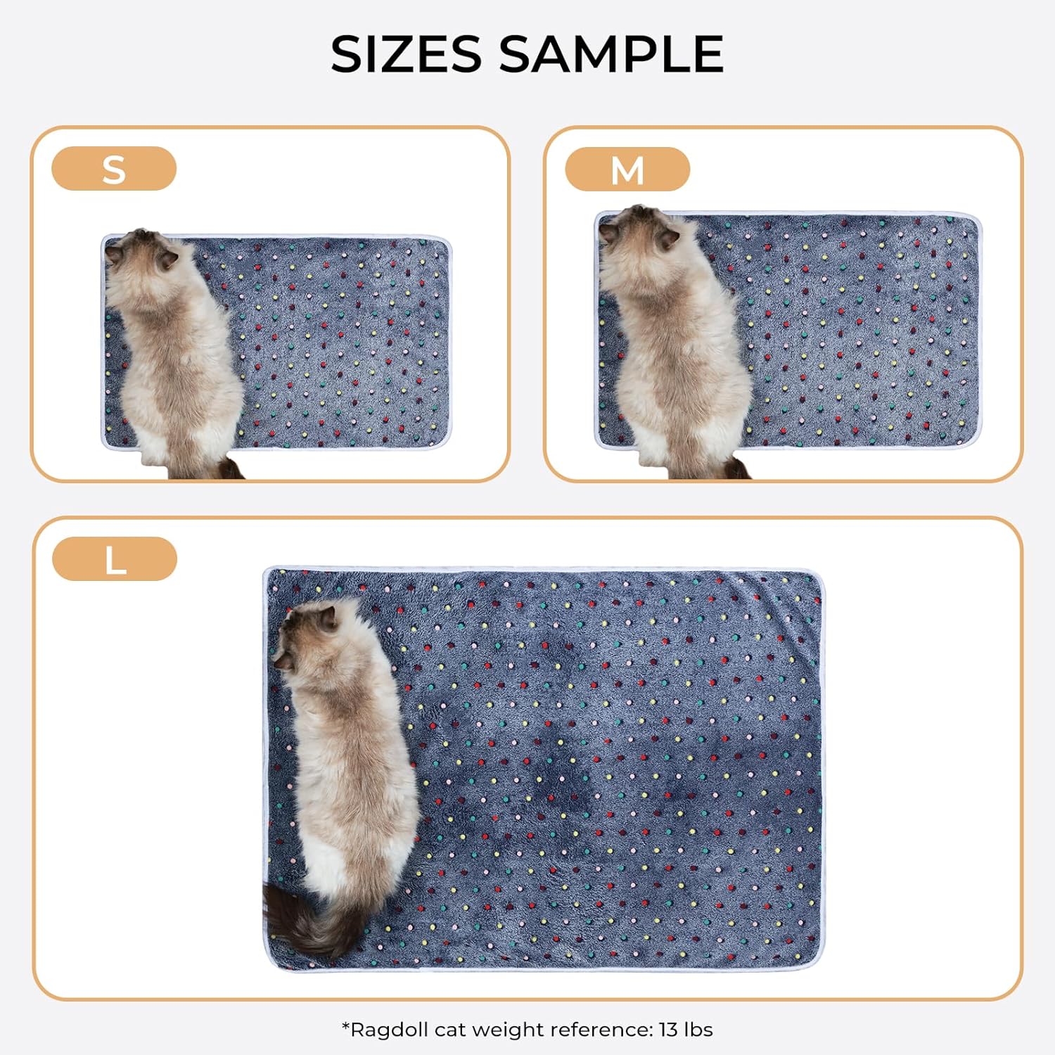 1 Pack 3 Blankets Super Soft Cute Dot Pattern 