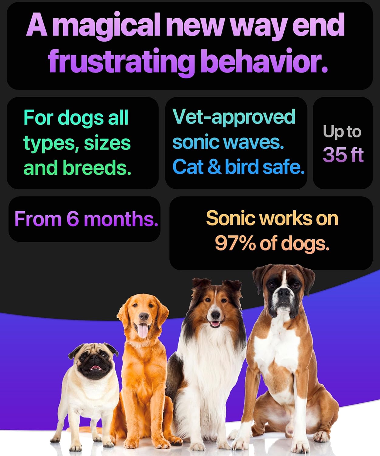 2024release Dog Bark Deterrent Device Stops Bad Behavior 