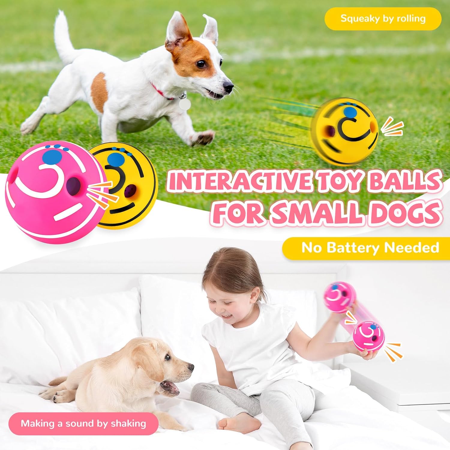 2 Pack Giggle Ball for Dogs 