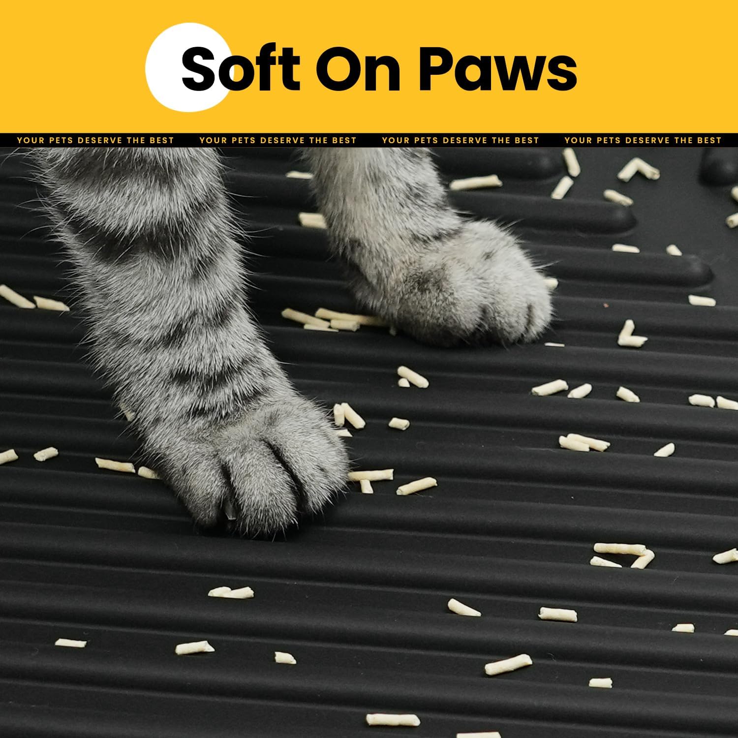 Silicone Cat Litter Mat, Rubber Litter Trapping Mat, Waterproof