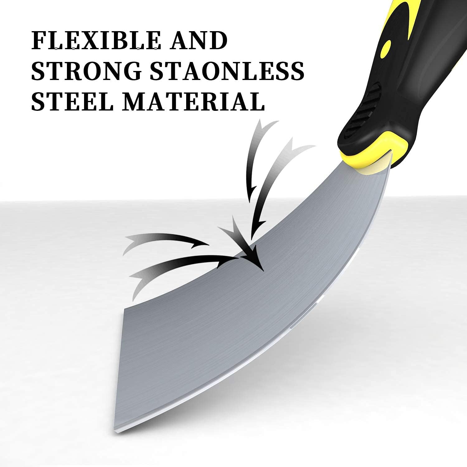 Putty Knife Scrapers, Spackle Knife, Metal Scraper Tool for Drywall Finishing