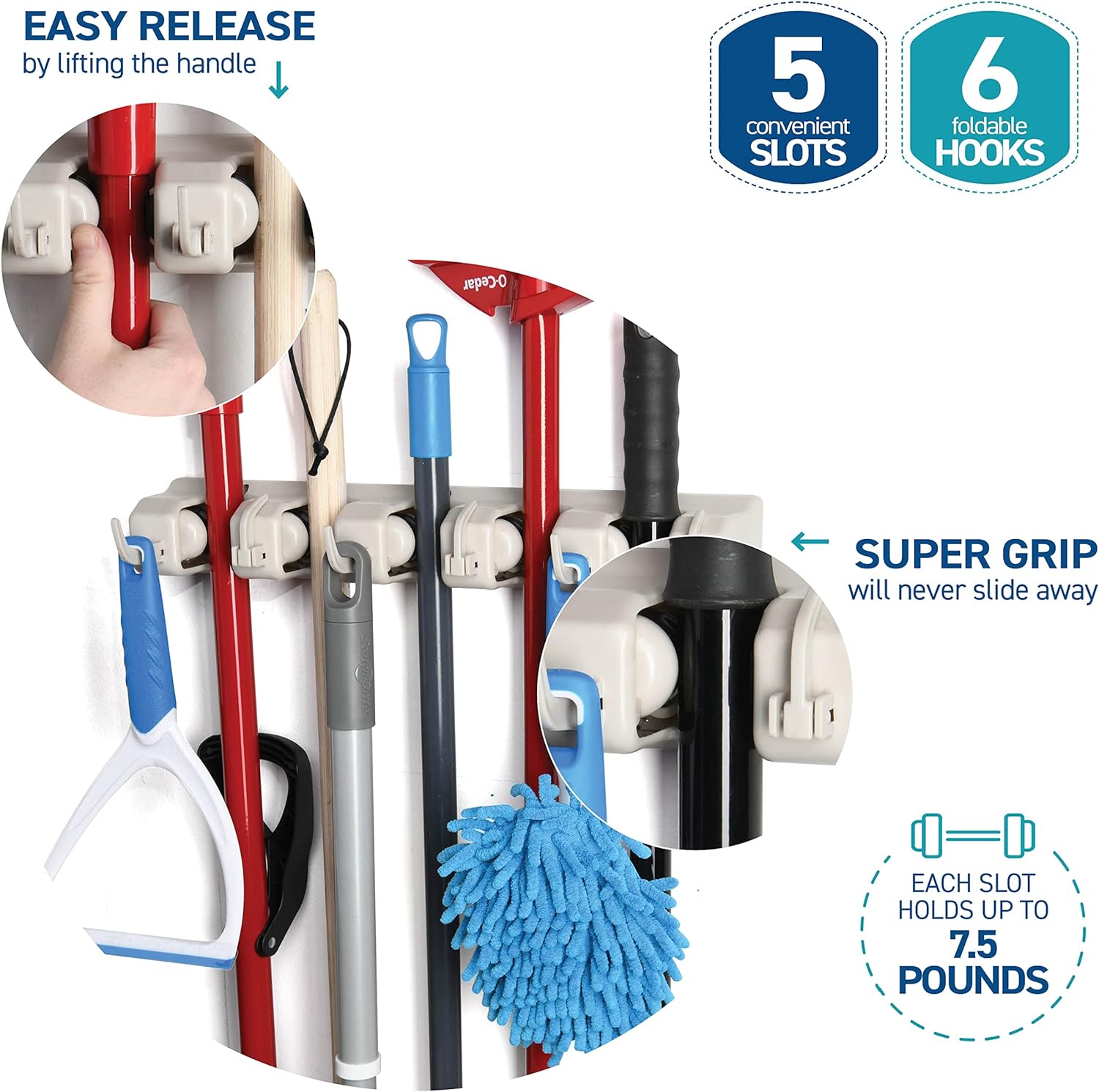 HOME IT Mop And Broom Holder