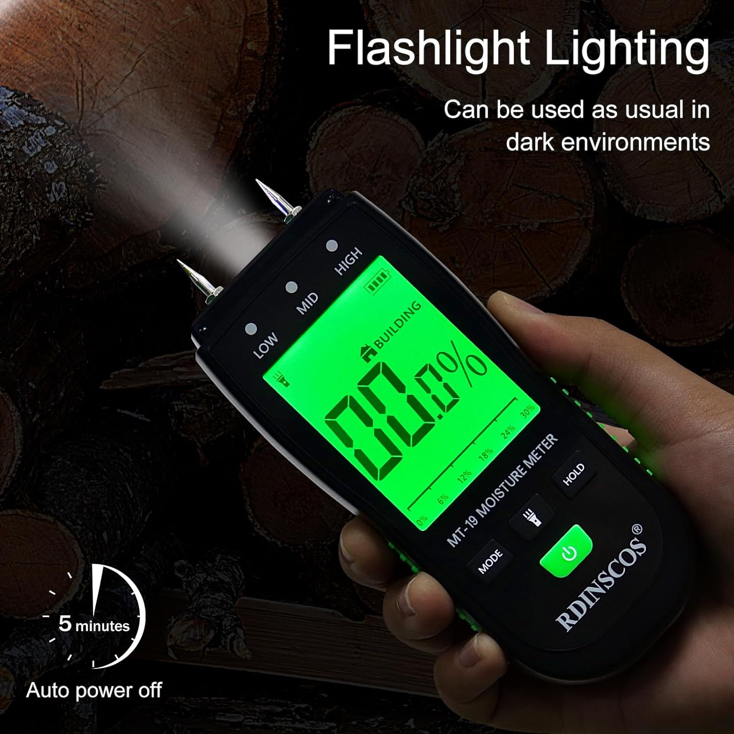 Wood Moisture Meter (Green)