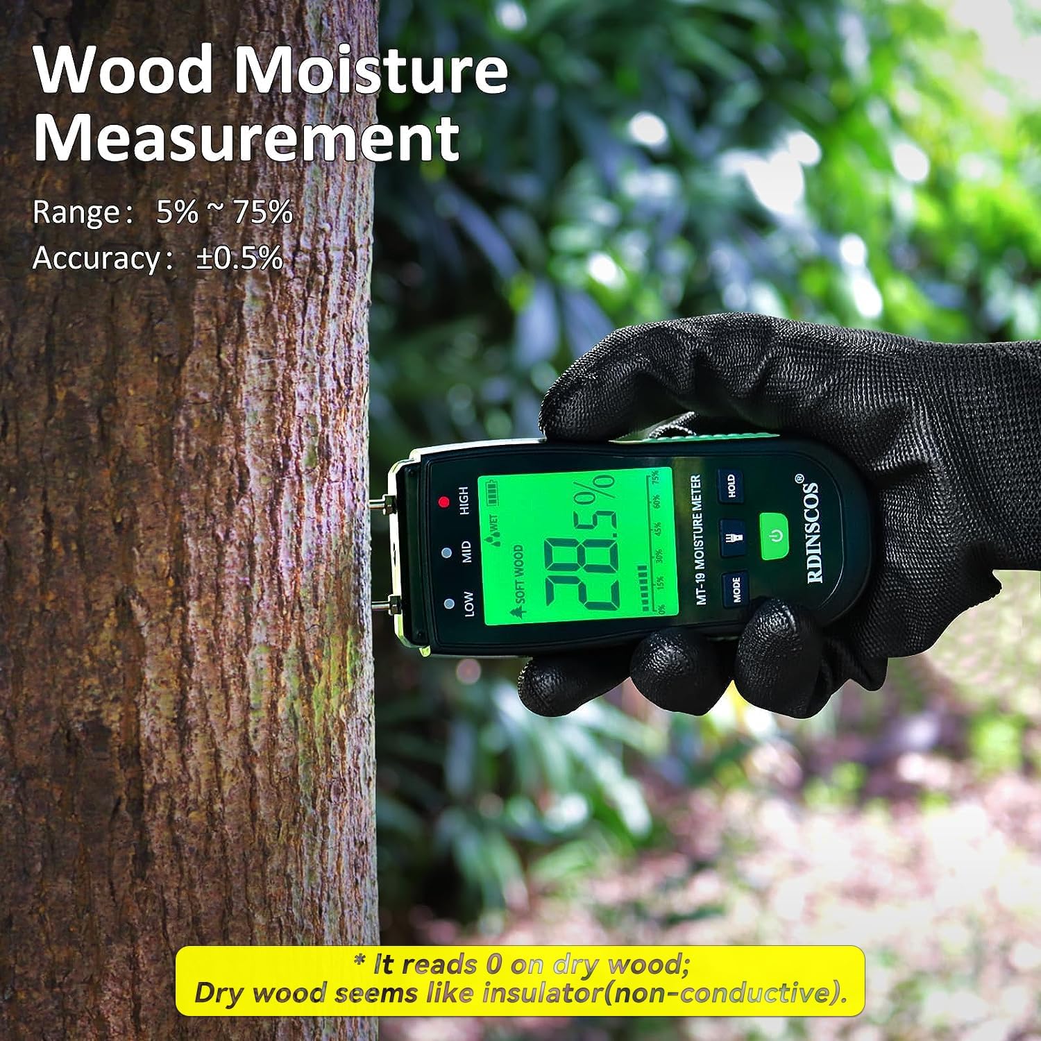 Wood Moisture Meter (Green)