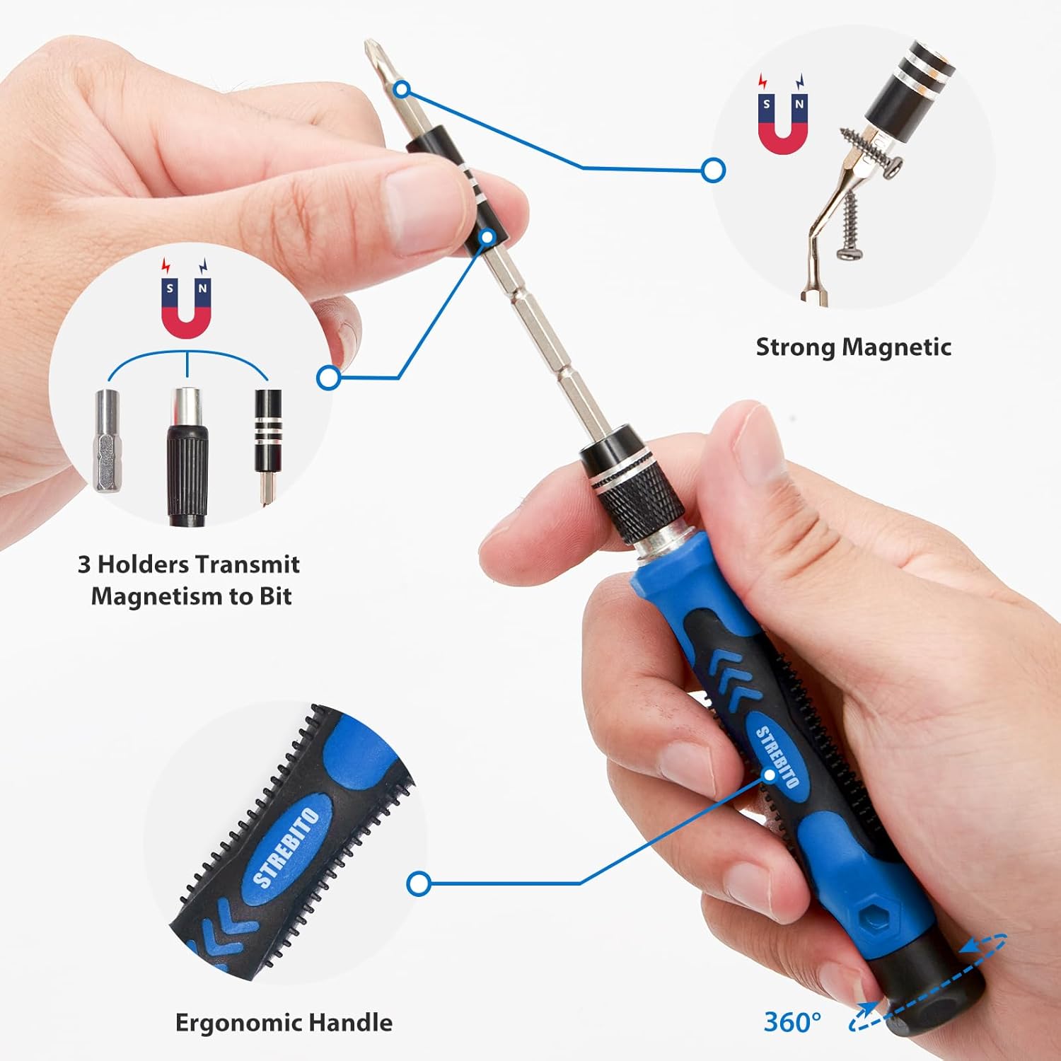 STREBITO Electronics Precision Screwdriver Sets 142-Piece with 120 Bits 
