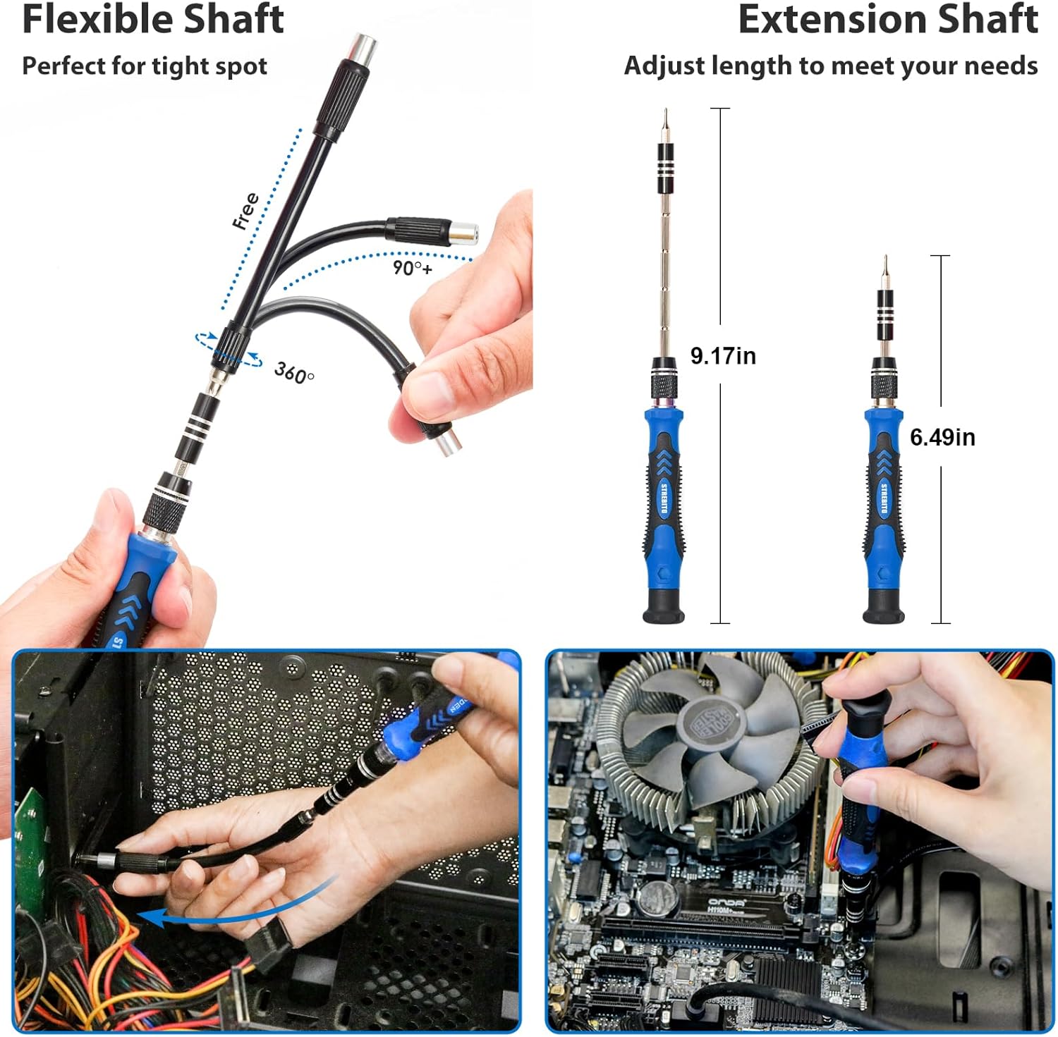 STREBITO Electronics Precision Screwdriver Sets 142-Piece with 120 Bits 