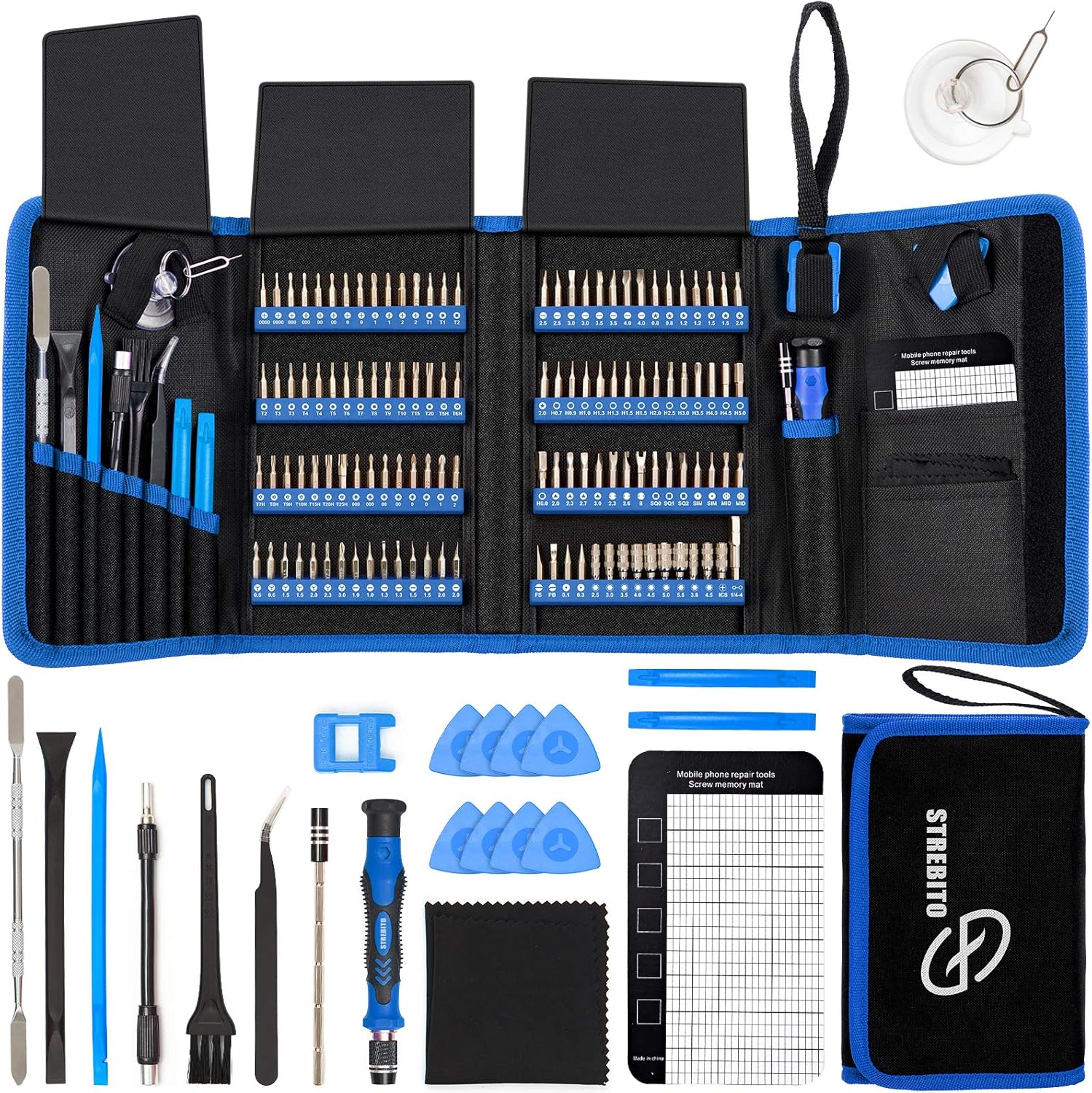 STREBITO Electronics Precision Screwdriver Sets 142-Piece with 120 Bits 