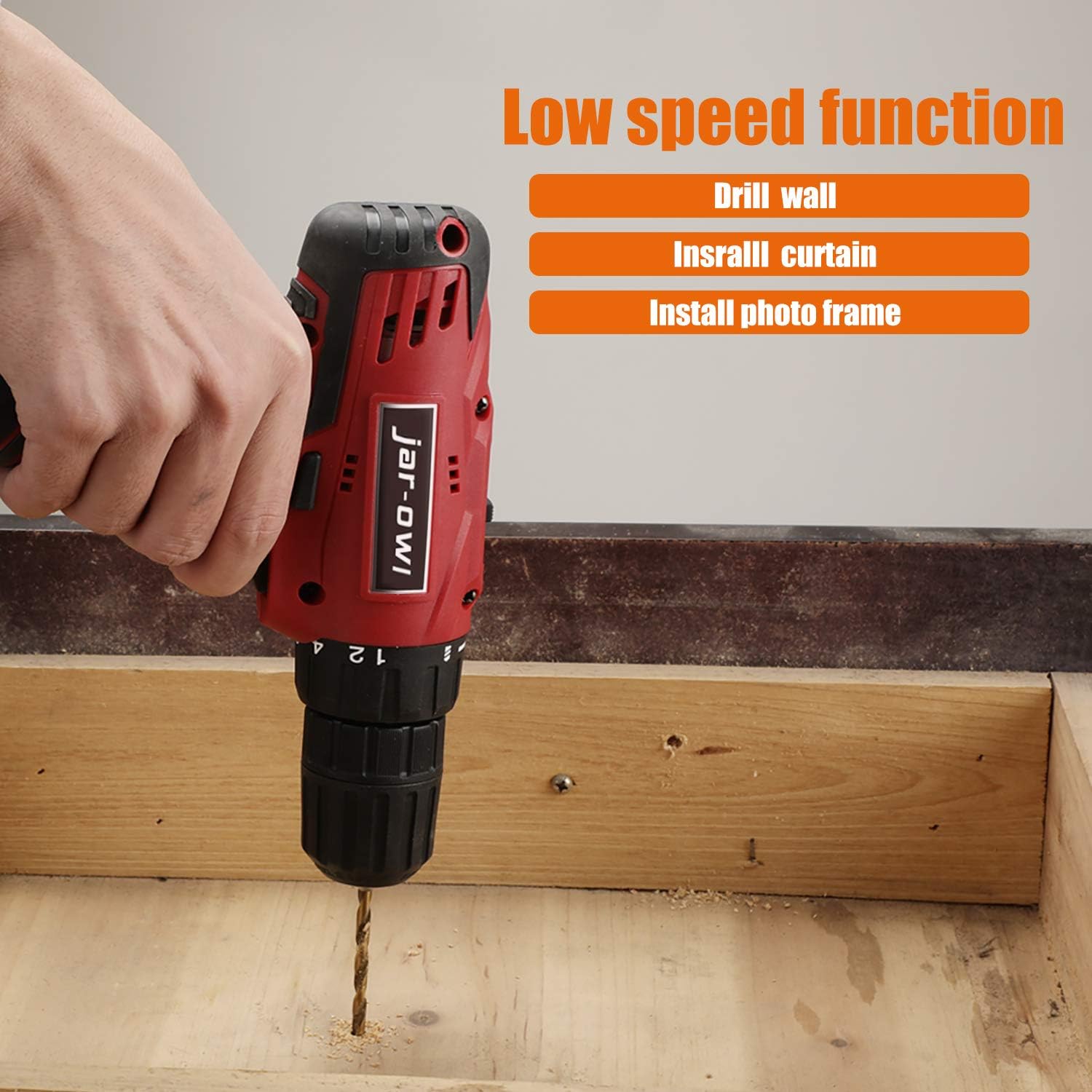 108 Piece Home Tool Kit with Drill,16.8V Cordless Drill Driver with Drill Bit Set