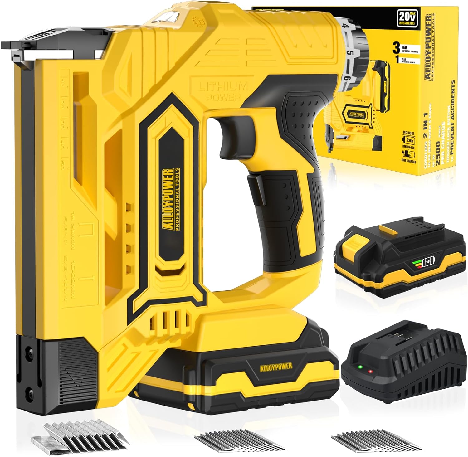 ALLOYPOWER 18 Gauge Nail Gun Battery Powered