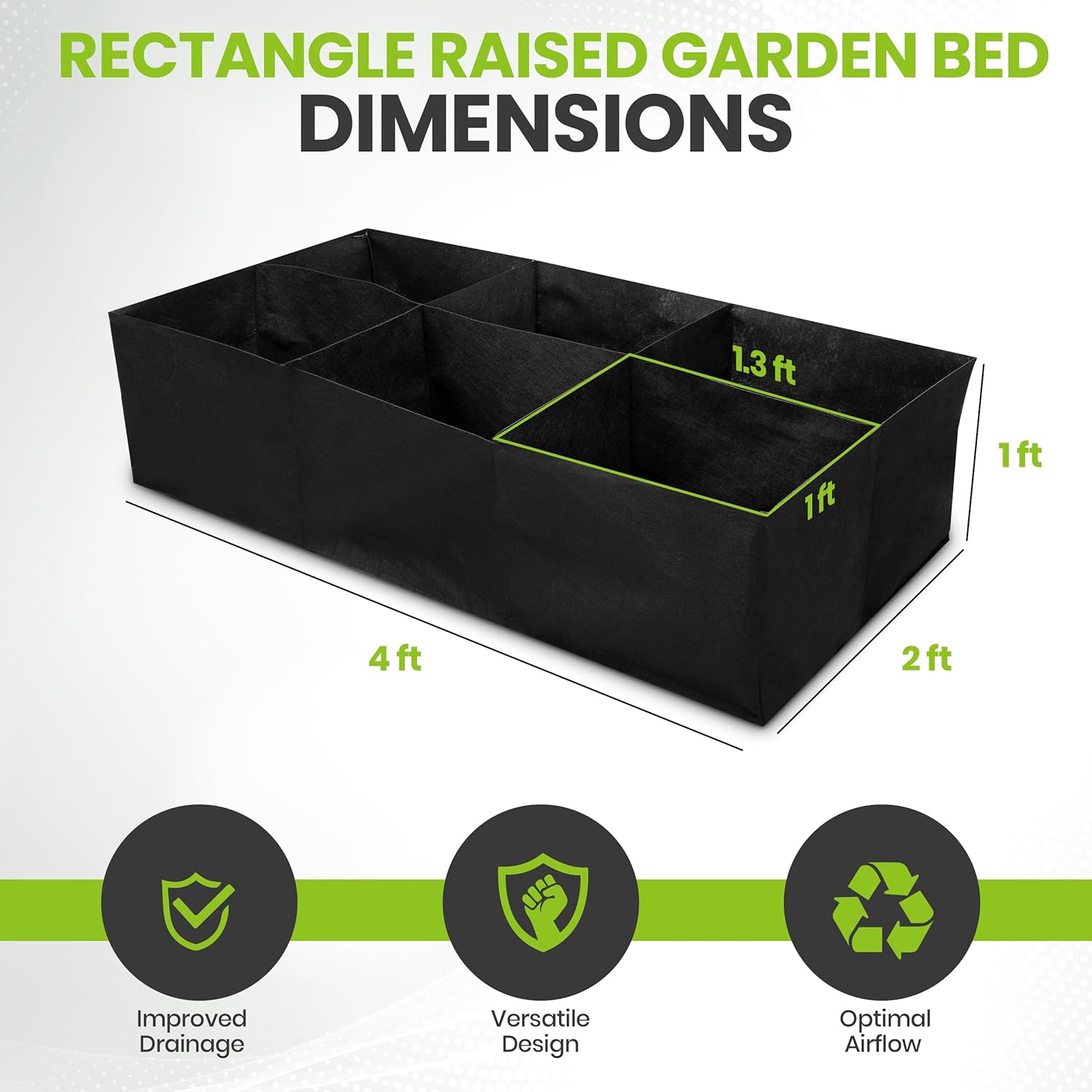 Utopia Home Fabric Raised Garden Bed 60 Gallon