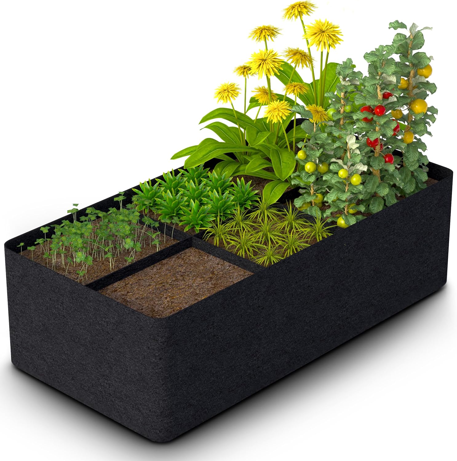 Utopia Home Fabric Raised Garden Bed 60 Gallon