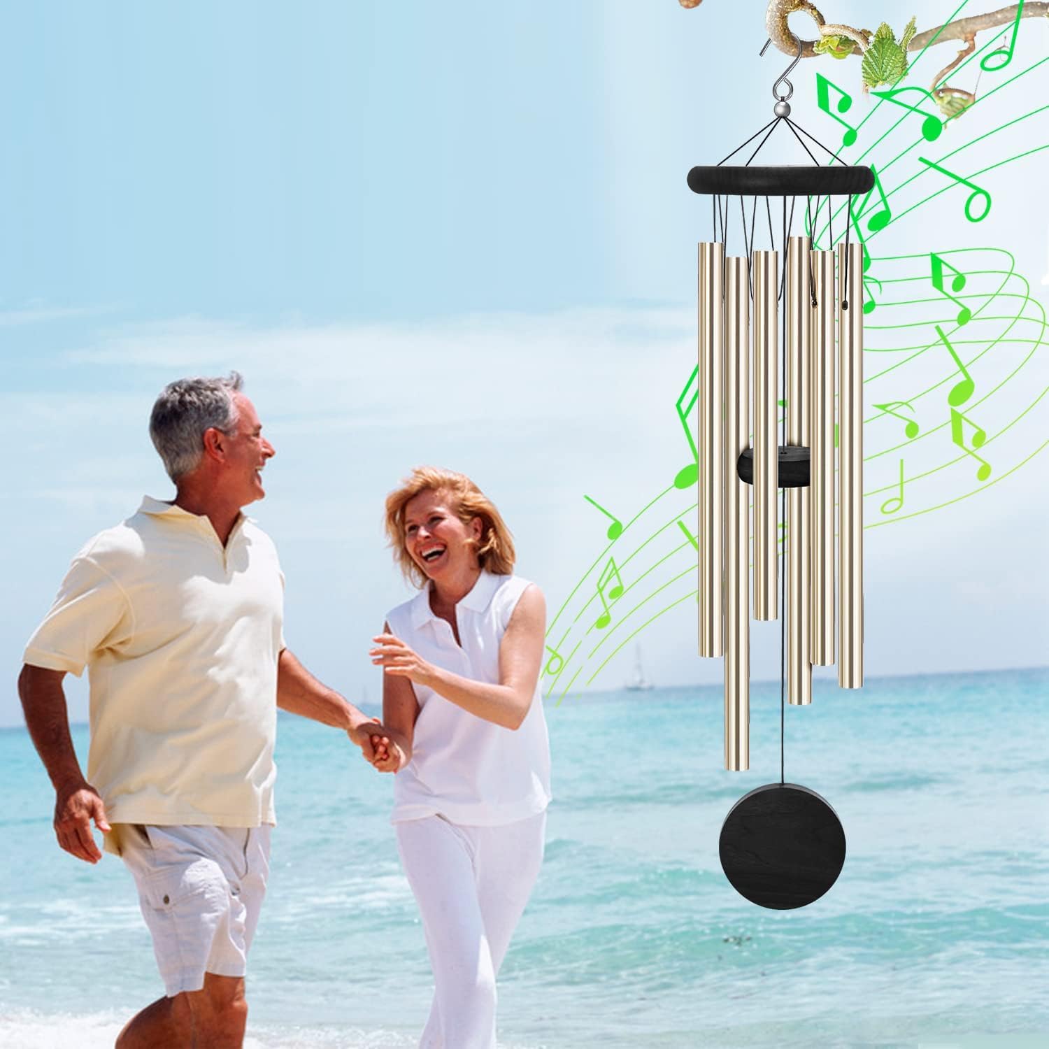 2 Pack Memorial Wind Chimes Outdoor