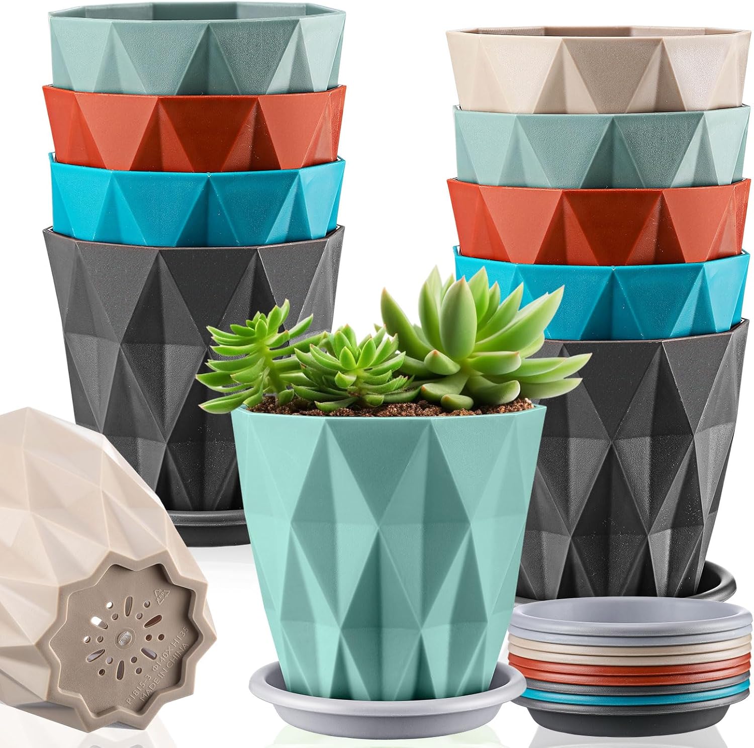 10 Pack 5.5 Inch Plant Pots 
